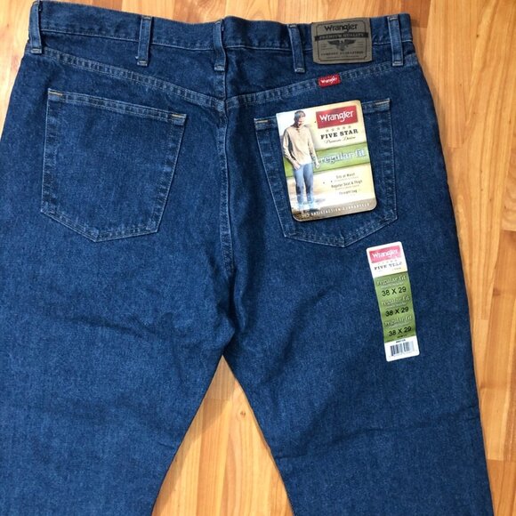 Wrangler 5 Star Straight Leg Denim Jeans 38 x 29 - Picture 2 of 9